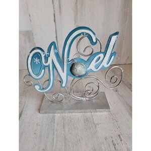 Metal blue Noel snowflake‎ Xmas home decor vintage unique
